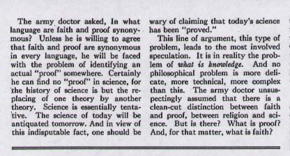 "Faith and Proof" in The Witness, p.6